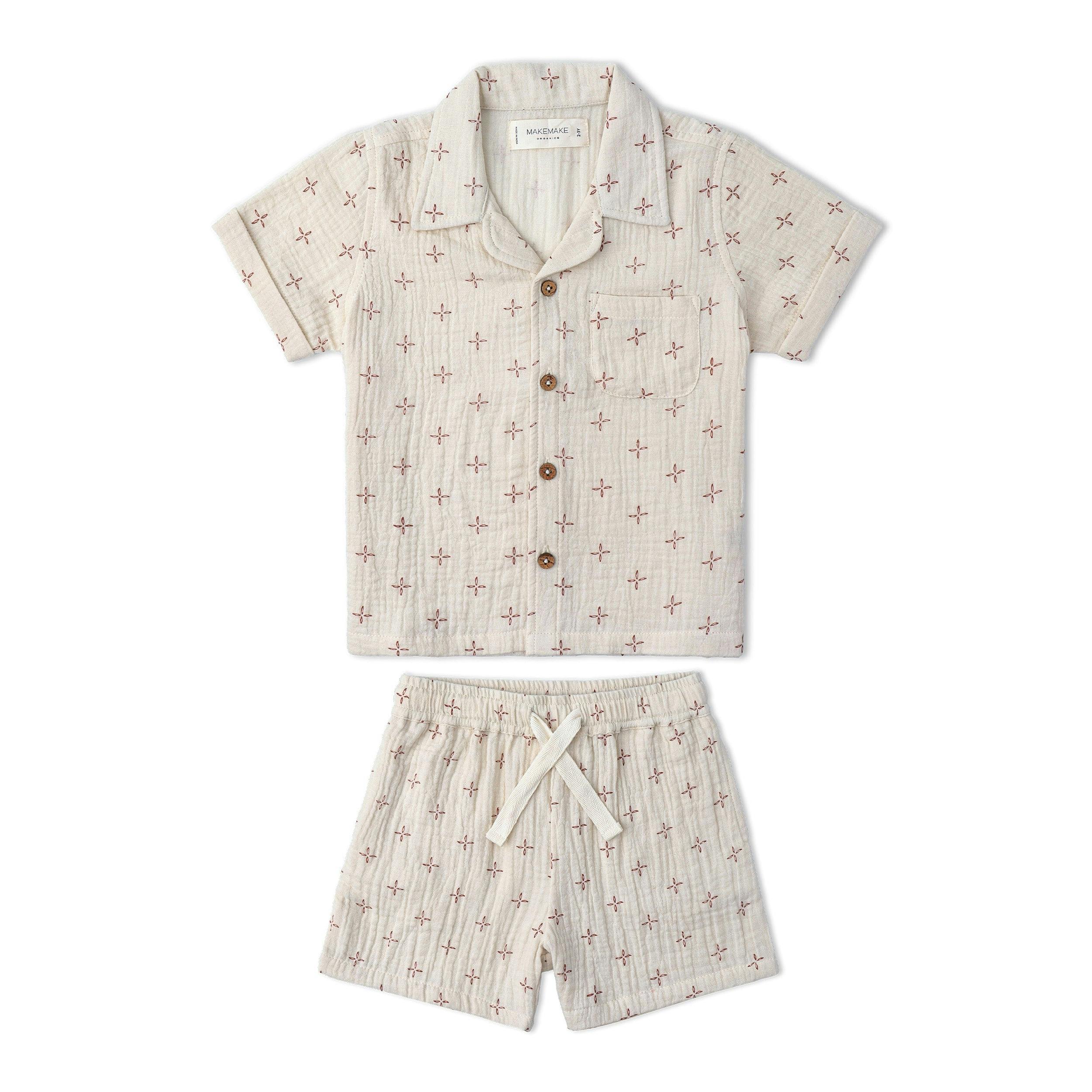 Organic Shirt & Shorts Set - Cross