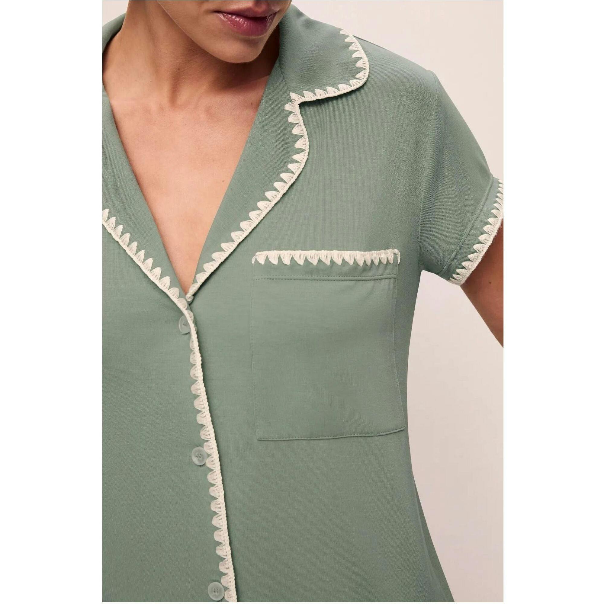 Frida TENCEL Modal Shortie Short PJ Set, Green
