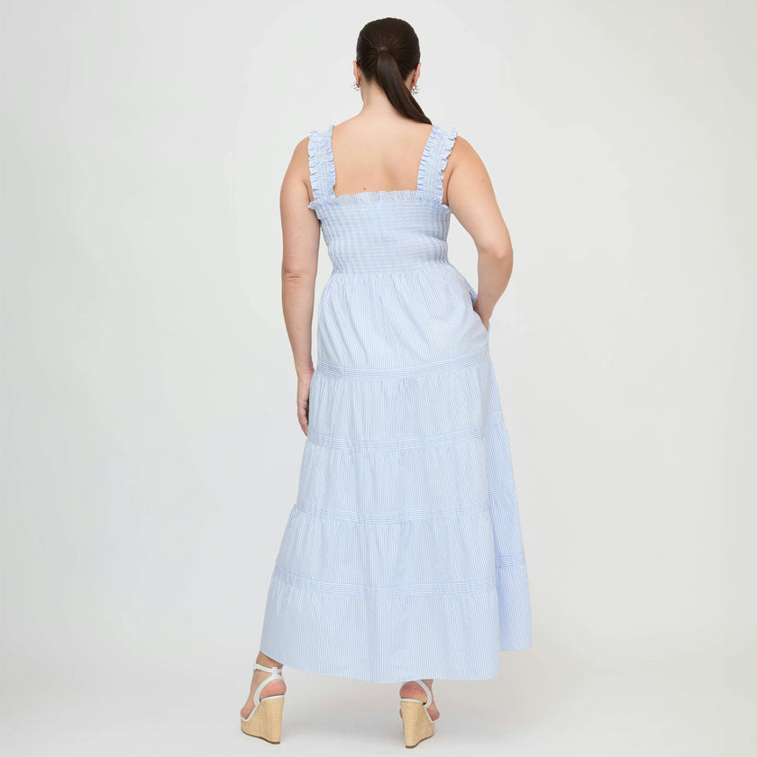The Goldie Nap Dress - Blue/White Stripe