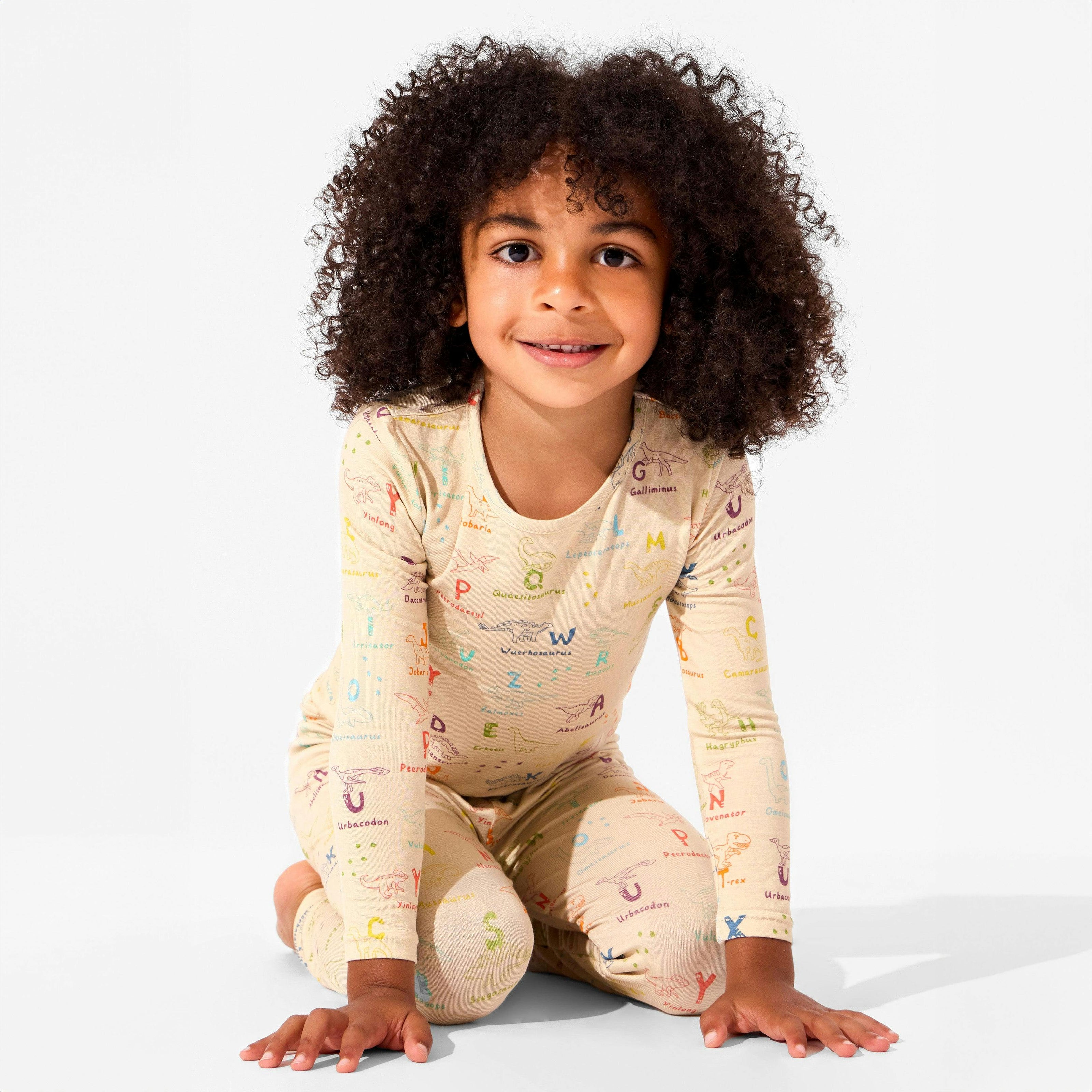 Dino ABC Bamboo Kids Pajamas