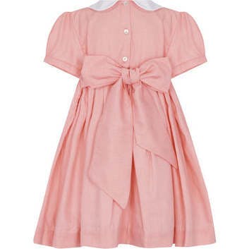 Coral Nella Smocked Dress