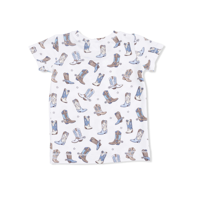 Cowboy Boots - Short Sleeve Loungewear Set