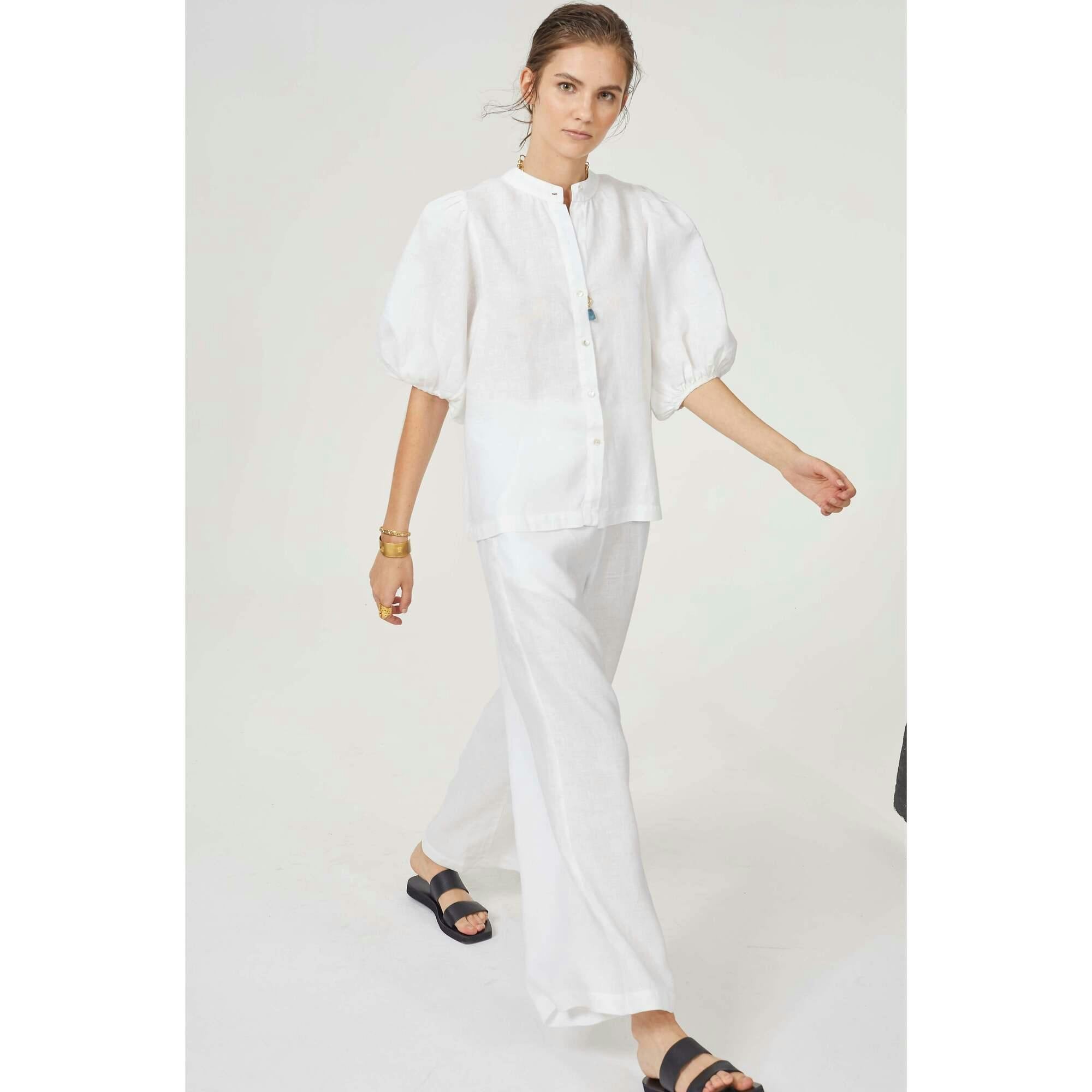 Bubble Linen Shirt - Off White