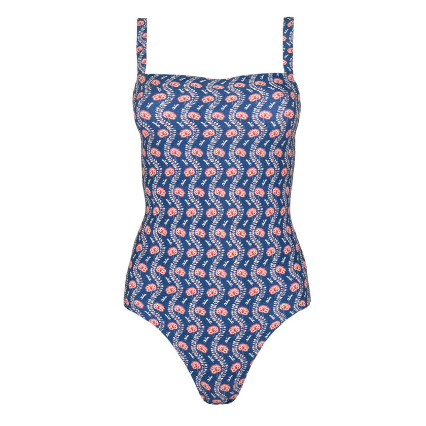 Women's Navy Primrose Low Back One Piece