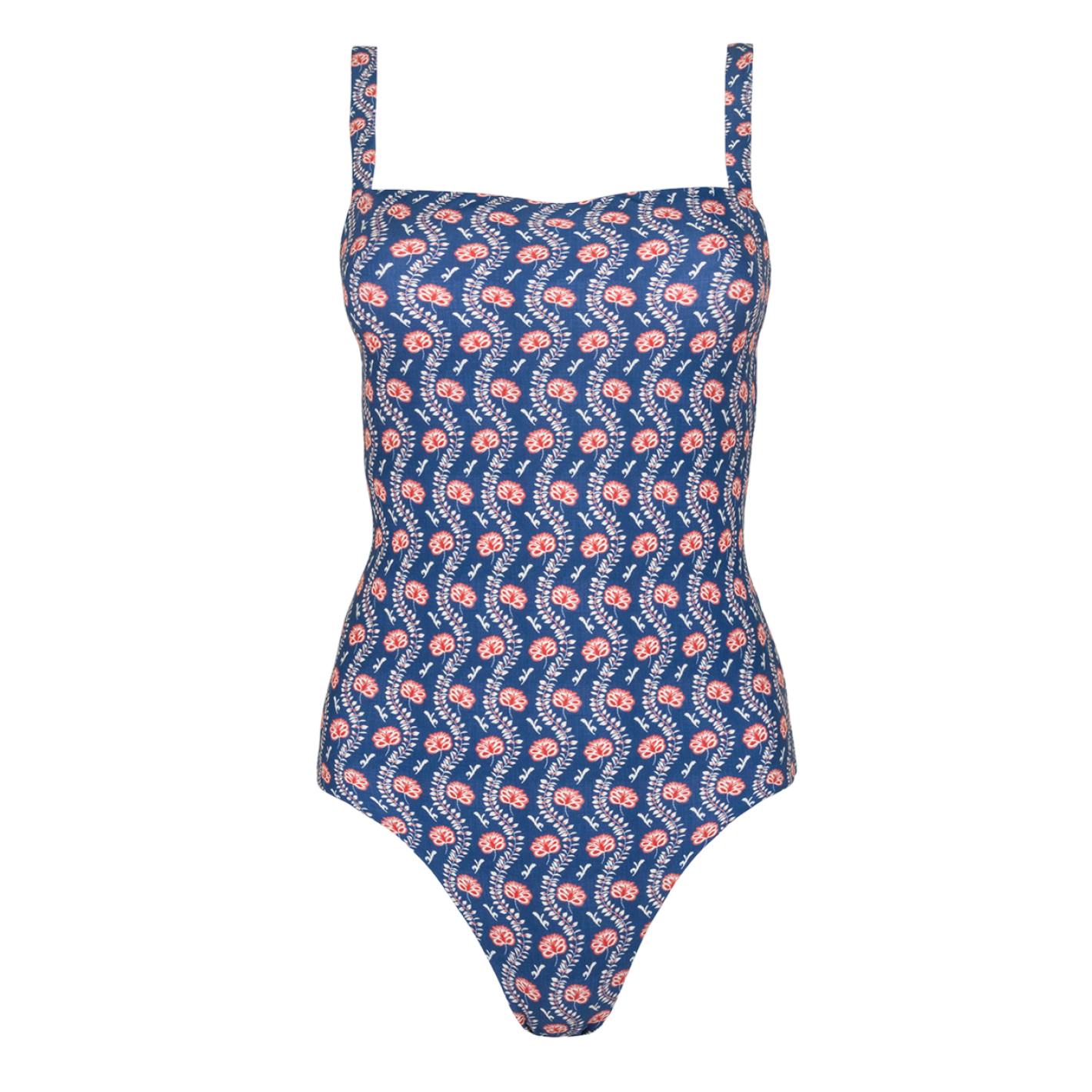 Women's Navy Primrose Low Back One Piece