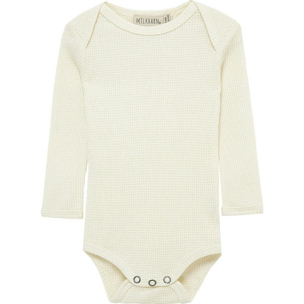 Vanilla Waffle Long Sleeve One Piece