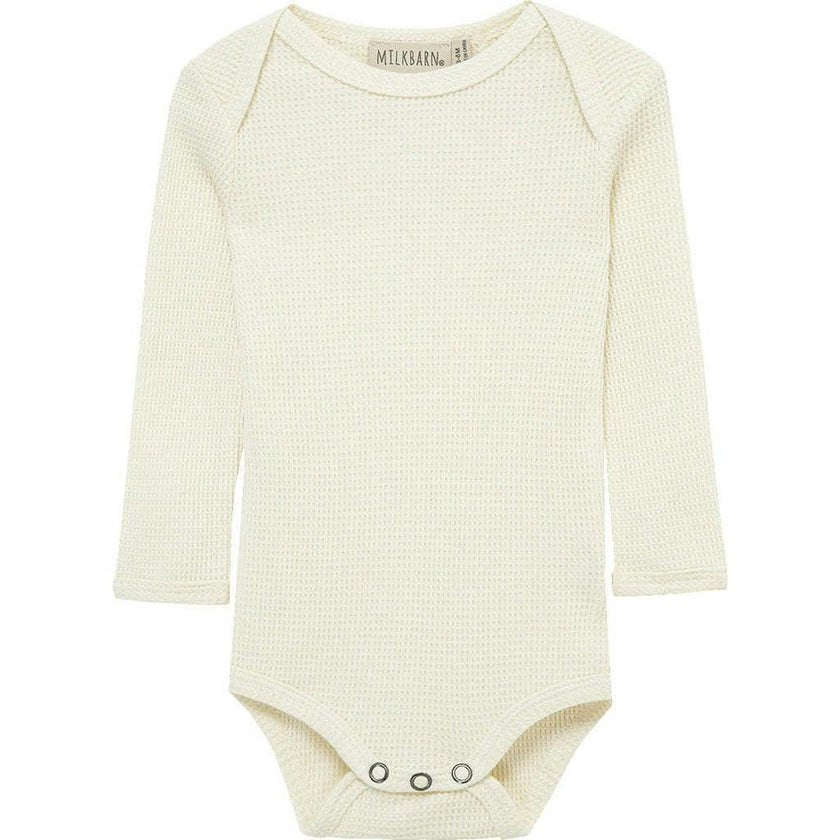 Vanilla Waffle Long Sleeve One Piece