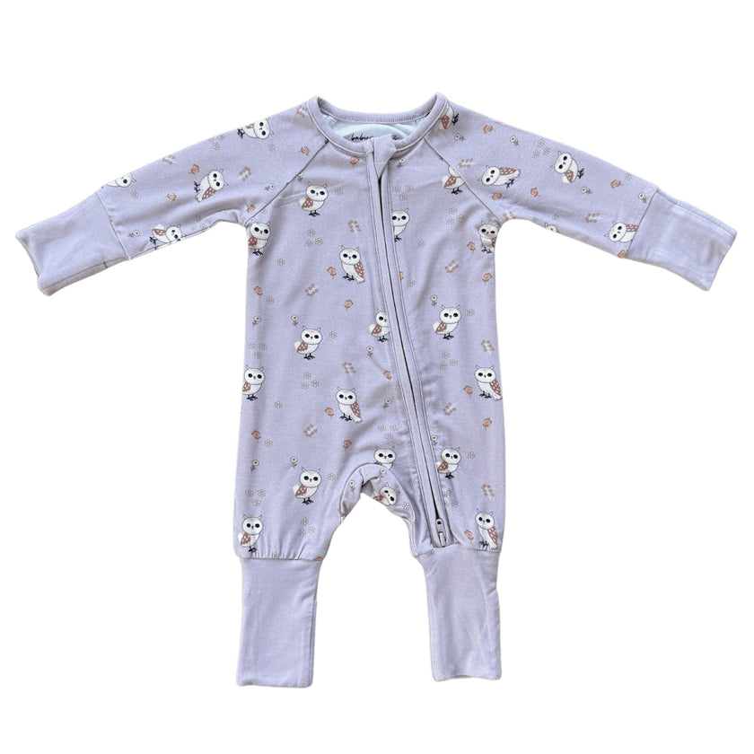 Long Sleeve Zip Romper Hair Bow