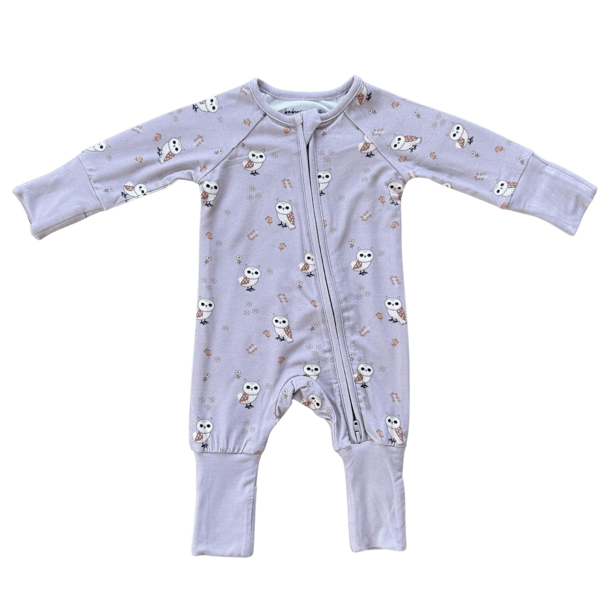 Long Sleeve Zip Romper Hair Bow