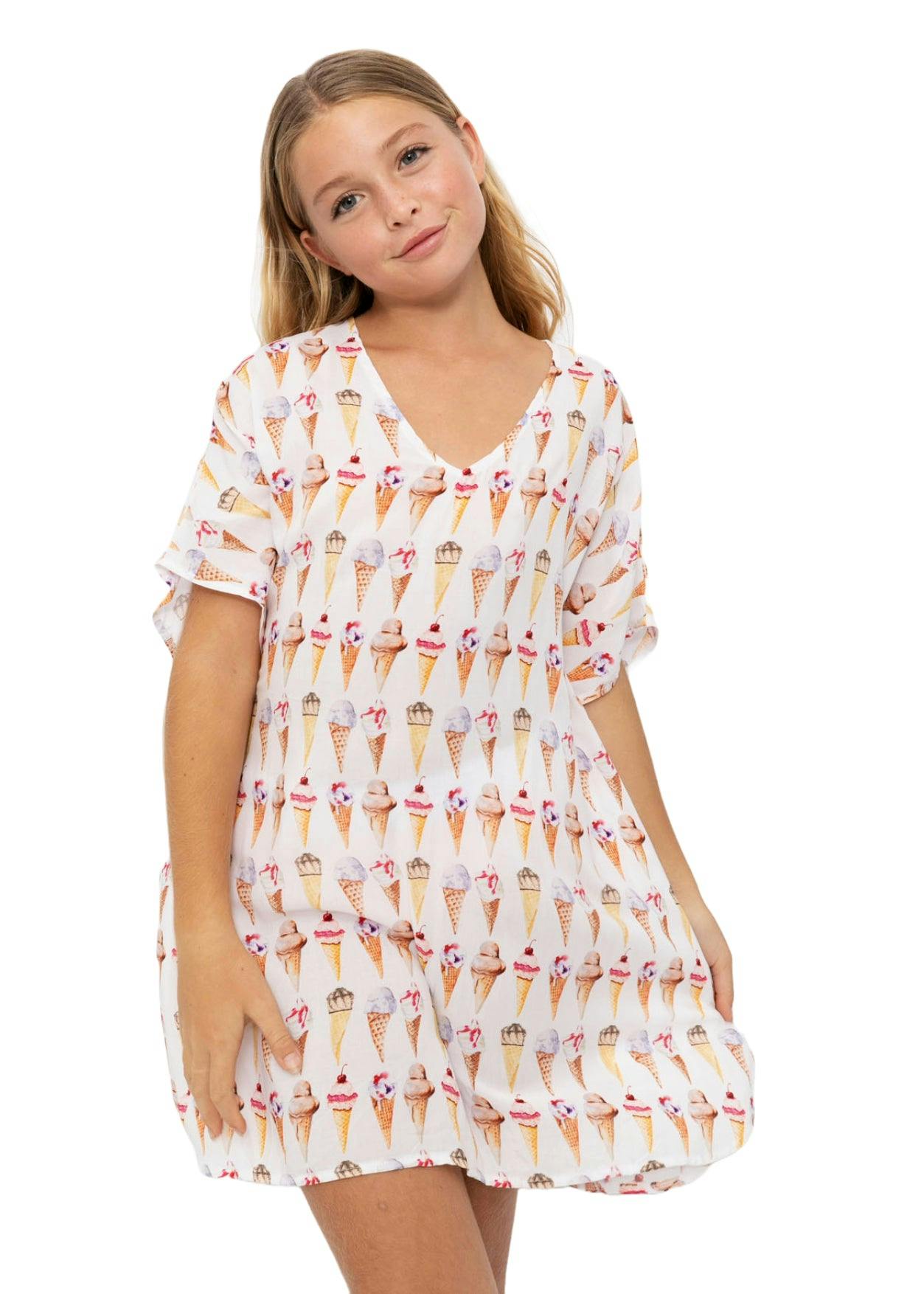Print Cover-Up Poncho