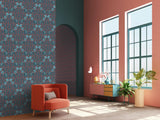Papier peint CORAIL coloris Bleu de Prusse