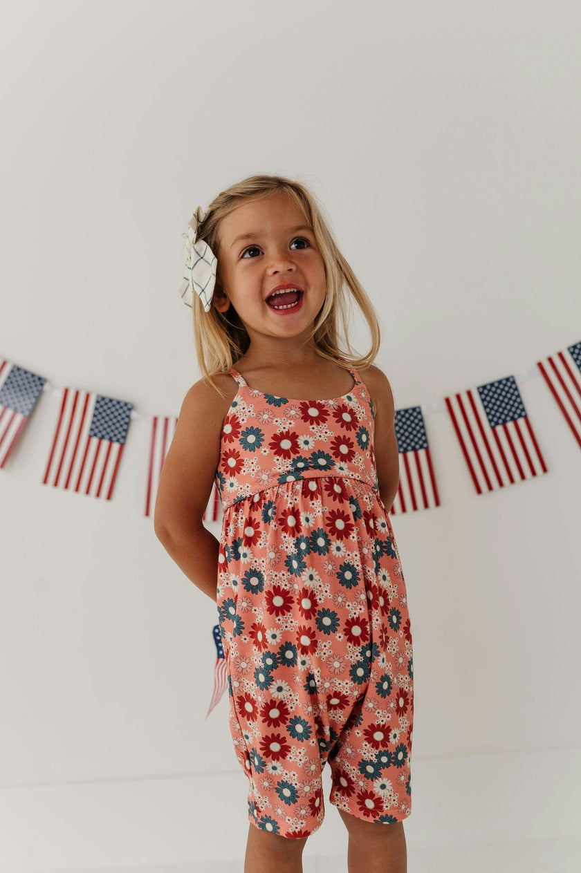 Girl's Tie-Back Romper