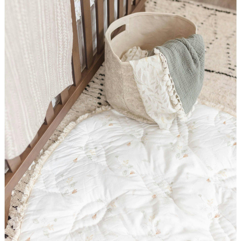 Willow Quilted Baby Play Mat (Dainty Leaf)