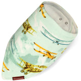 Vintage Planes Organic Cotton Three-Layer Kerchief Bib