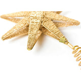 Gold Beaded Star Large Tree Topper