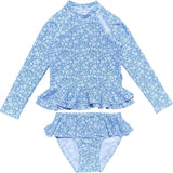 Reese 2-Piece Long Sleeve Peplum Top & Bottom Swimwear