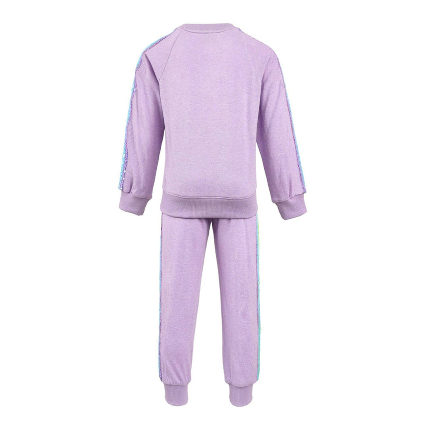 Women's Lavender Rainbow Sequin Set