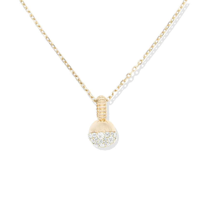 Revel Small Bobble Charm Necklace - Diamond