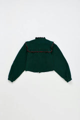 VEGETABLES MICROCORDUROY EMBROIDERY SHIRT GREEN