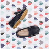 Toddler Alex Driver Moccasin | Blue Leather