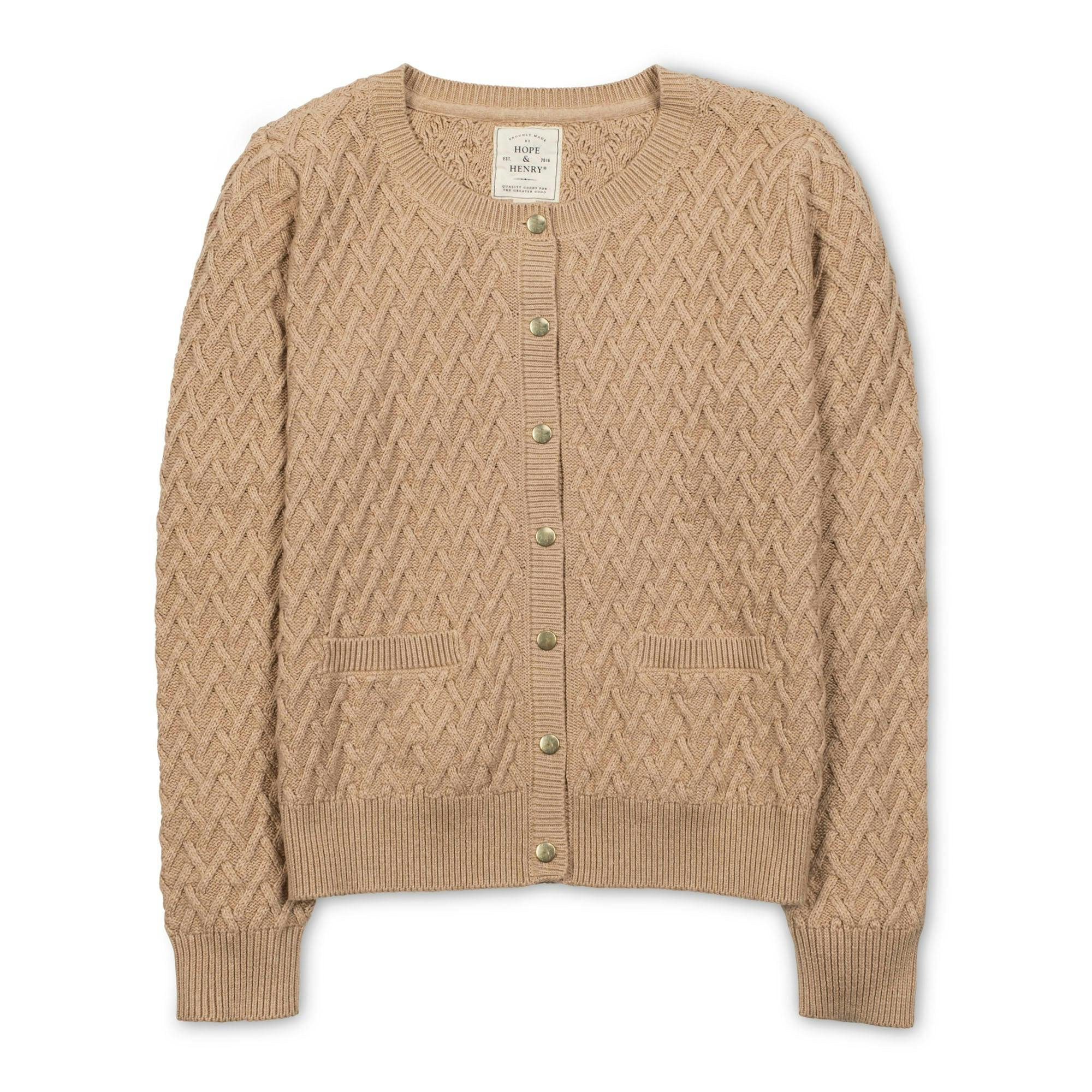 Organic Herringbone Stitch Cardigan