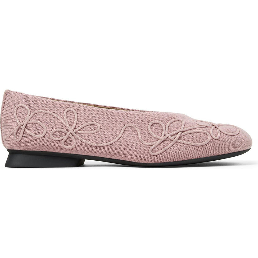 Women's Twins Textile Square Toes Ballerina Shoes