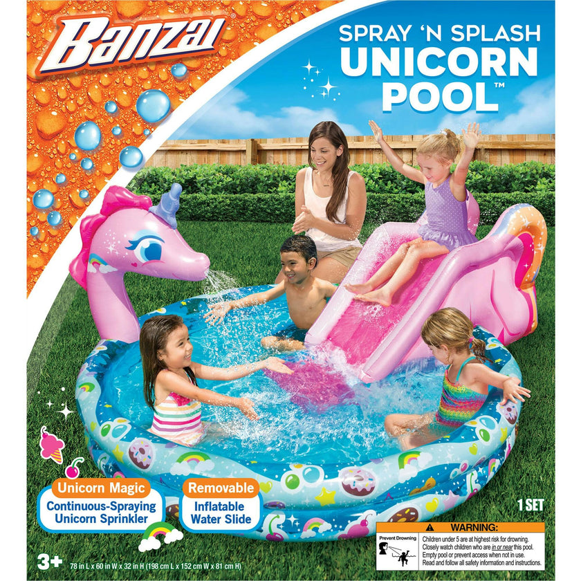 Spray N Splash Pool w/ Inflatable Water Slide
