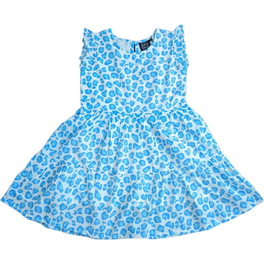 Leopard Sapphire Summer Tier Dress