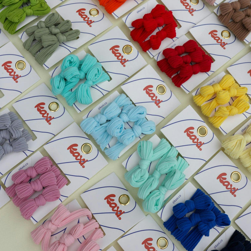 BOW SLICK BACK PONYTAILS (PACK OF 3)