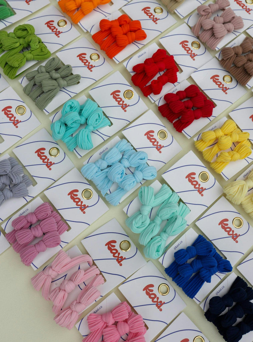 BOW SLICK BACK PONYTAILS (PACK OF 3)