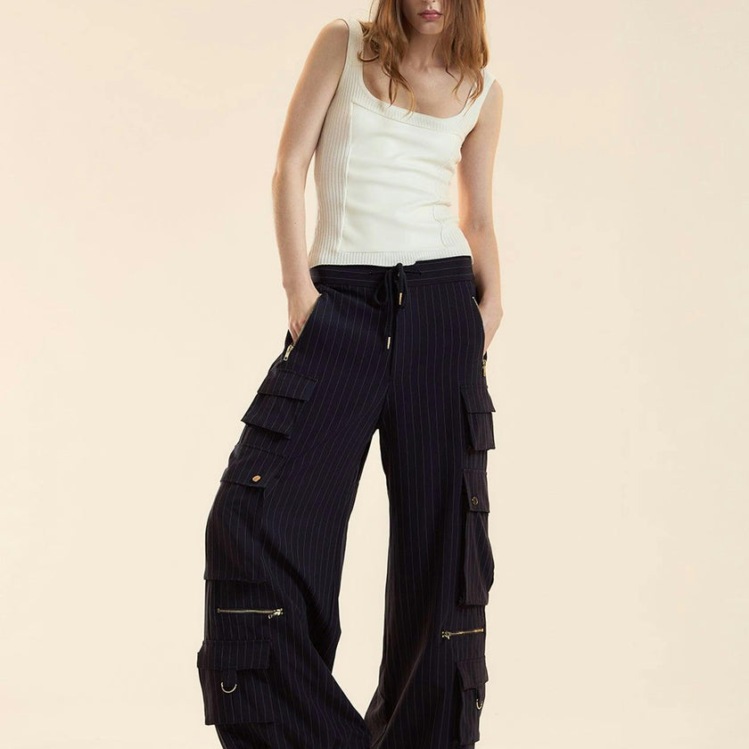 Pinstripe Cargo Pants
