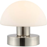 Zoe 5.75" Bohemian Farmhouse Iron Rechargeable Integrated LED Table Lamp