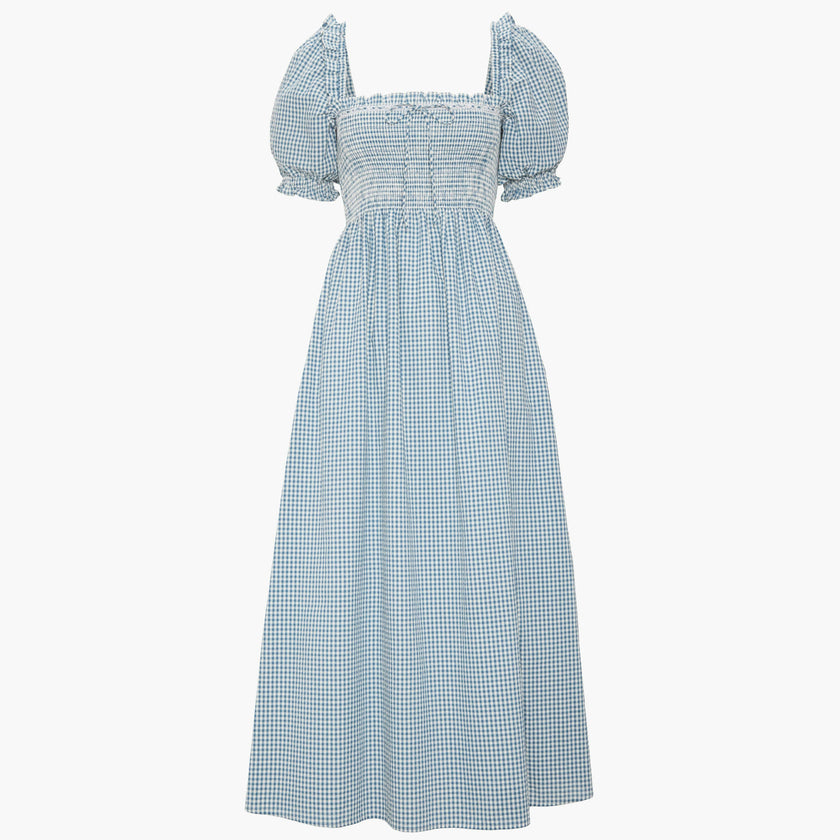 The Scarlett Nap Dress - Lagoon Gingham
