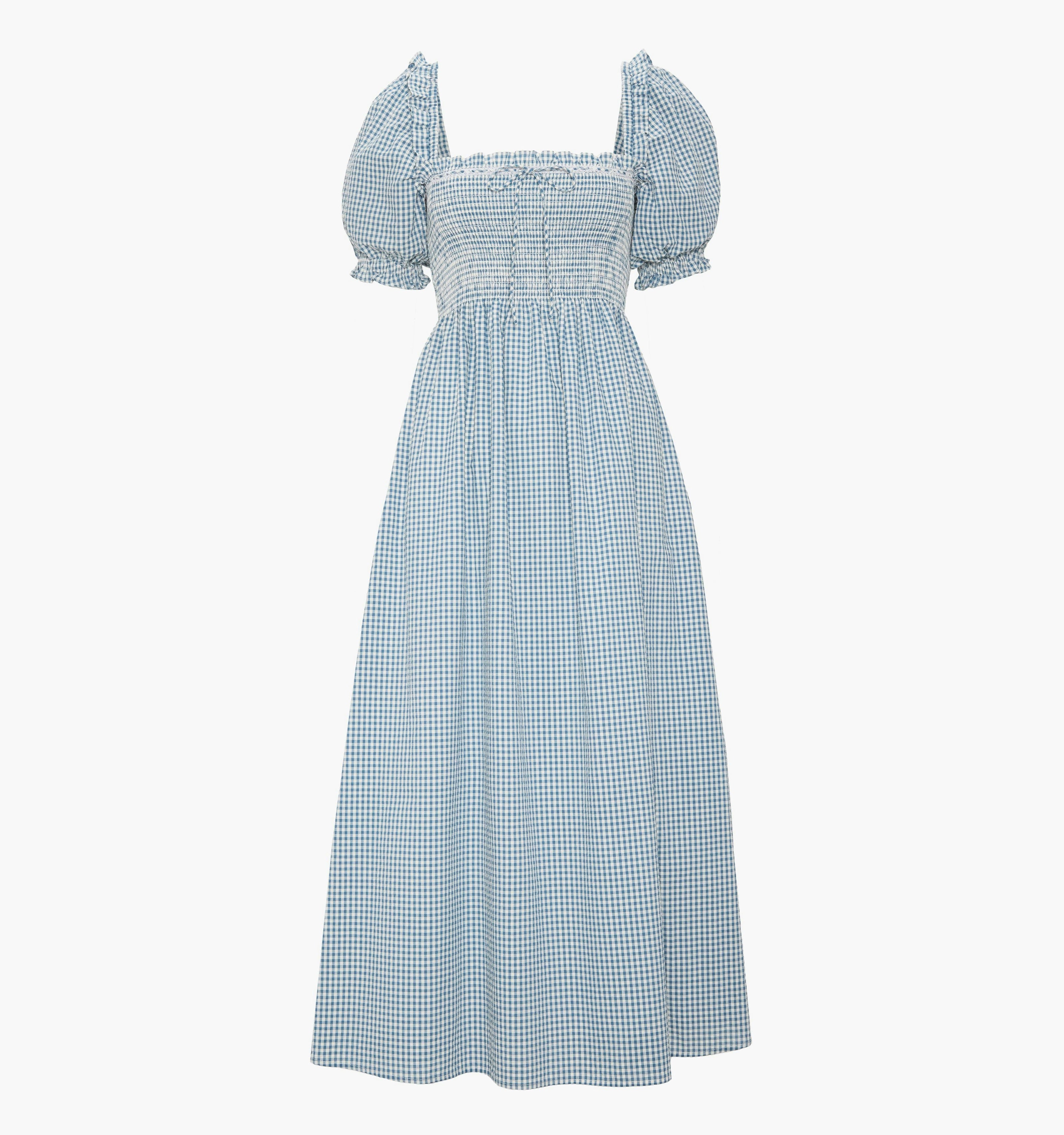 The Scarlett Nap Dress - Lagoon Gingham