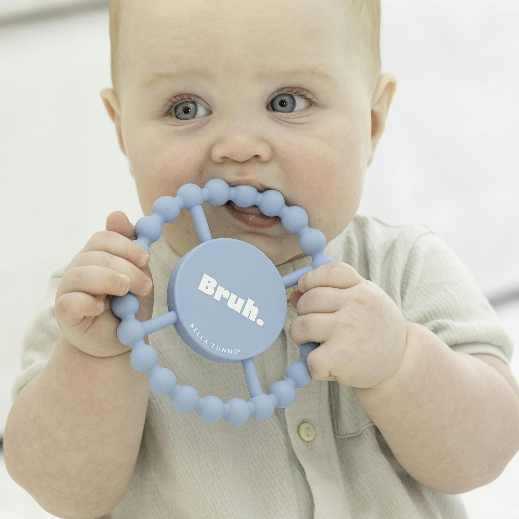 Bruh Beaded Round Grip Silicon Teether