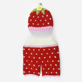 Addie Strawberry Hat and Pant Newborn Set