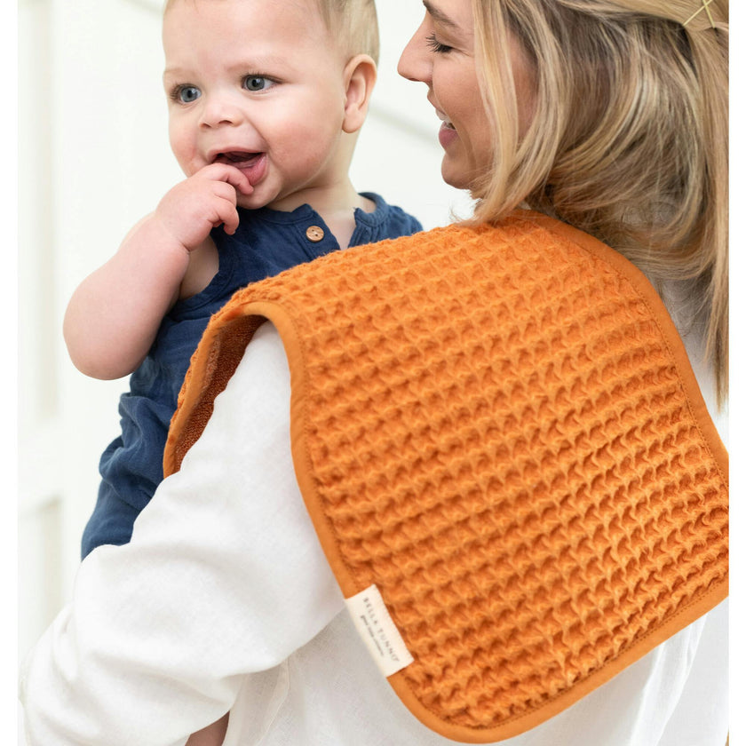 Reversible Bib + Burp Set Pumpkin