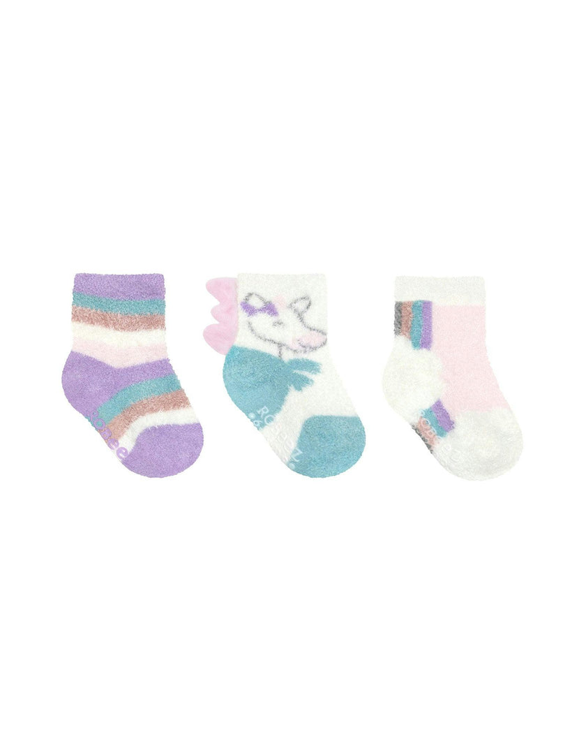Girl Assorted Pastel Cozy 3pk Infant Hosiery