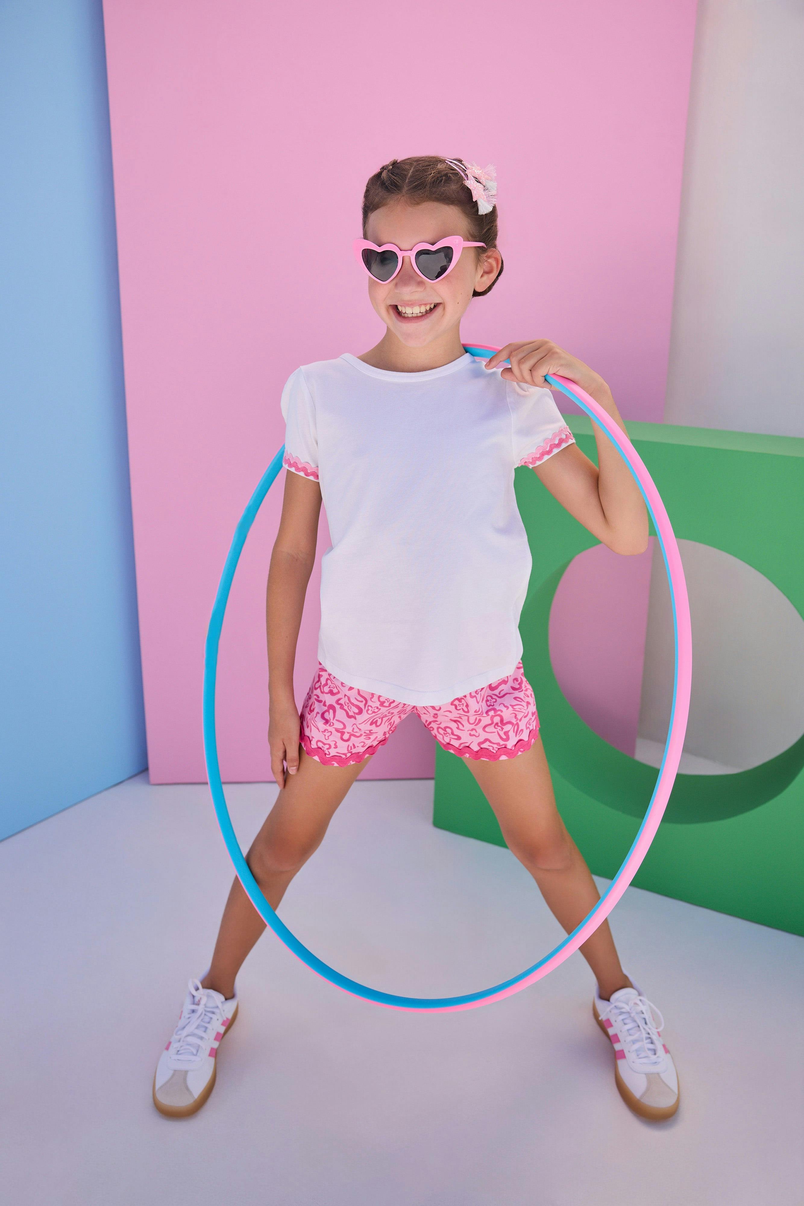 Ric Rac Shorts - Matisse Blooms Pink