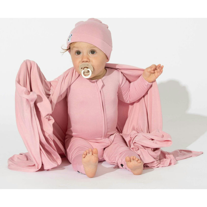 Dusty Rose Bamboo Convertible Footie