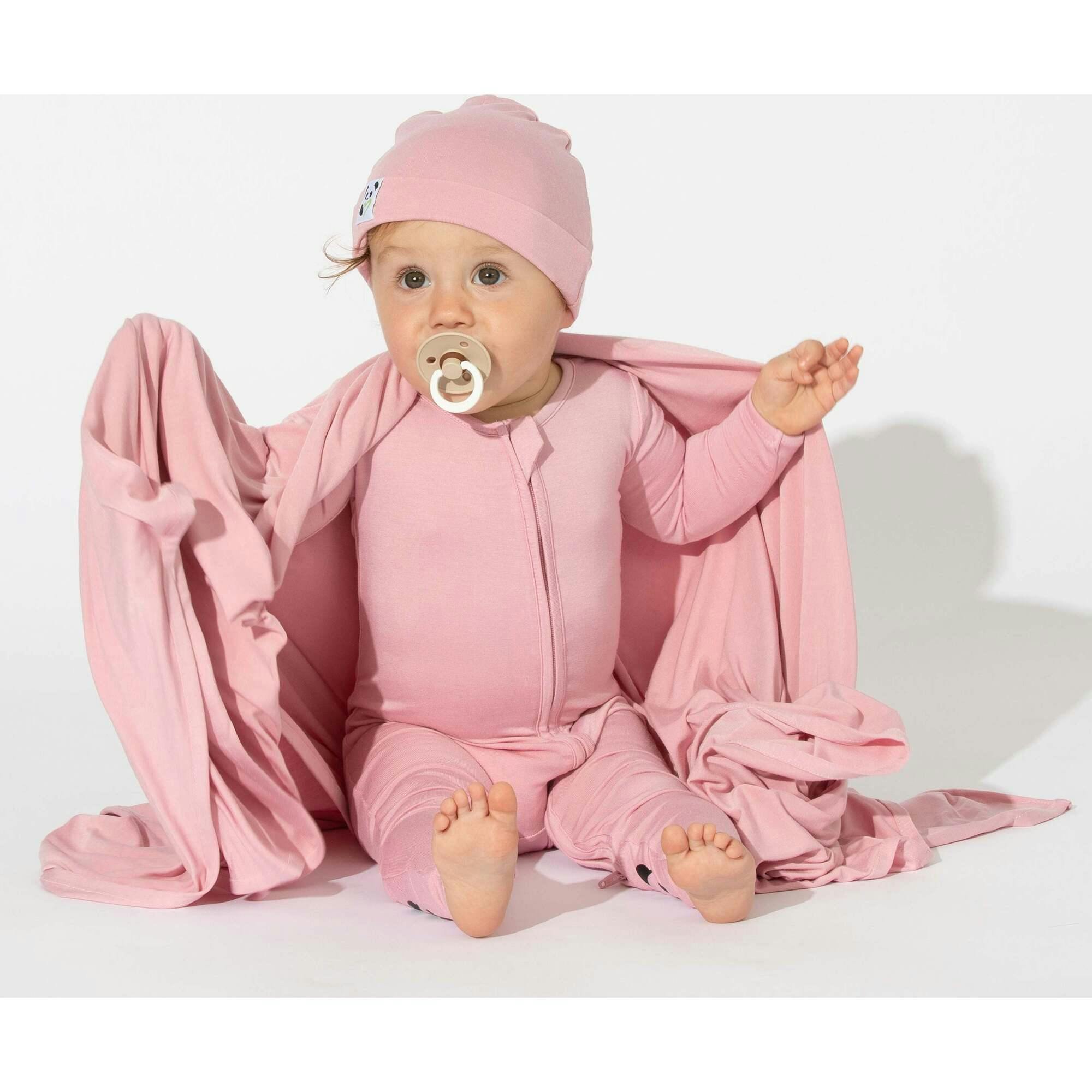 Dusty Rose Bamboo Convertible Footie