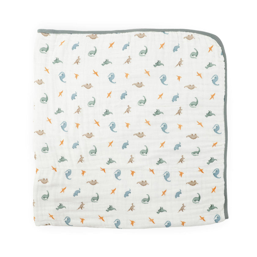 Original Organic Cotton Muslin Quilt - Little Dino