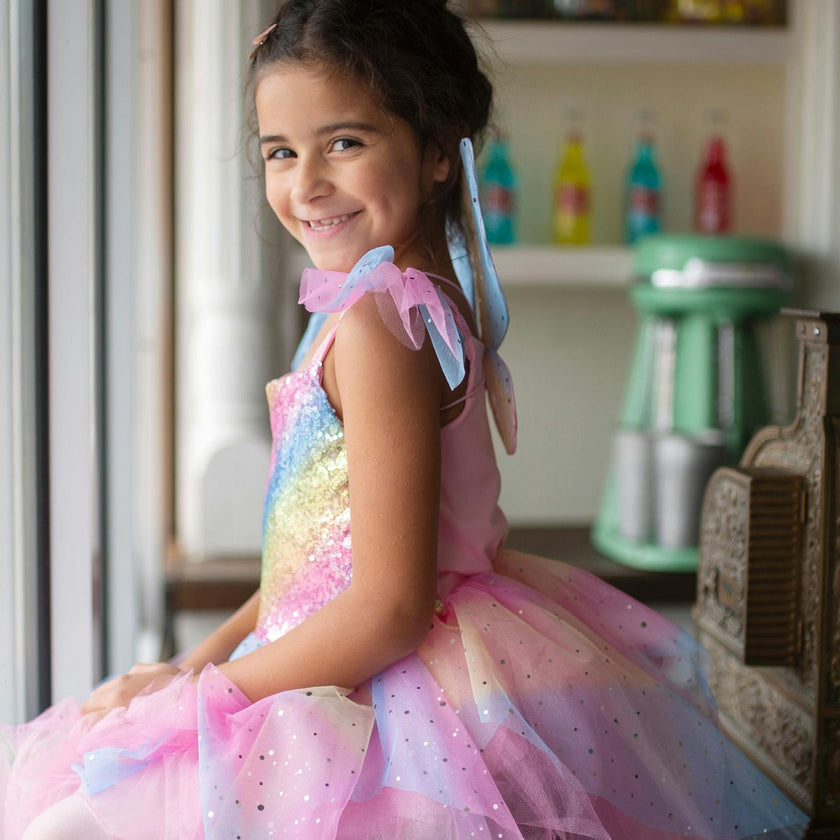 Rainbow Fairy Dress & Wings
