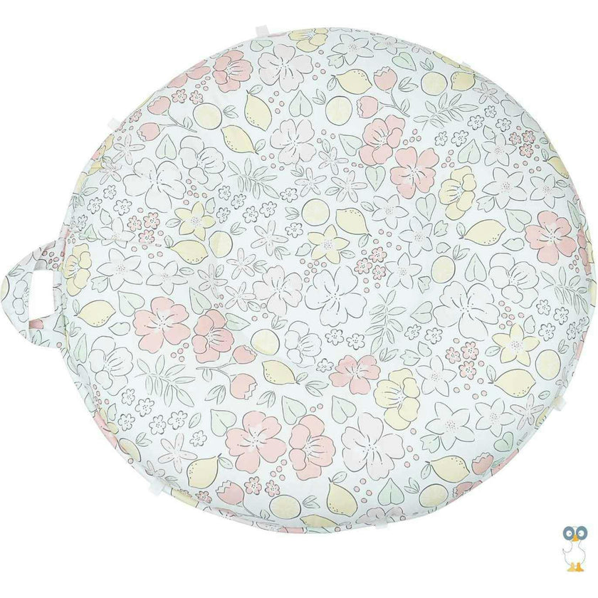 Lemon Aqua Glass Floor Cushion
