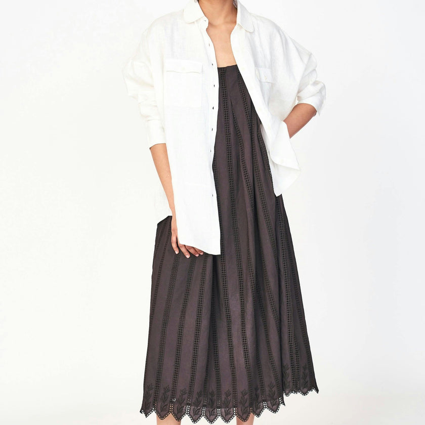 Zuma Dress in Black Vine Eyelet