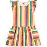 Flutter Sleeve Pocket Dress, Orange