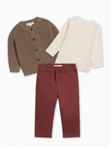 Organic Winter Layers 3 Piece Bundle Cranberry