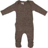 Marled Ribbed Knit Footie
