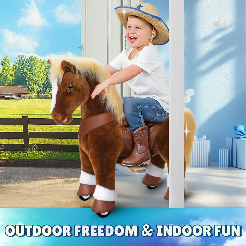 Model Y® Horse Ride-On Toy Age 4–7 – Brown