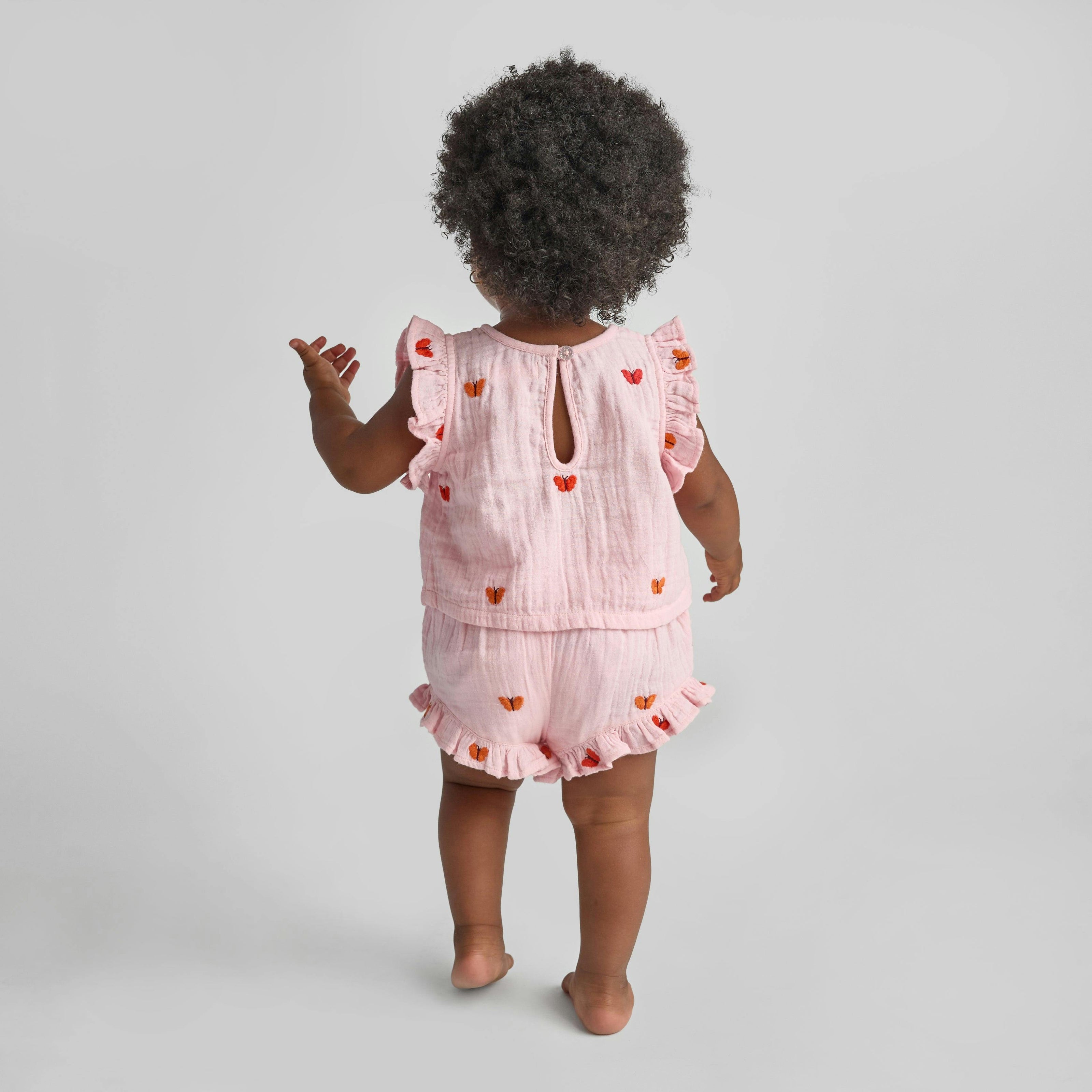 Baby Girls Roey 2-PC Set - Watermelon Embroidery